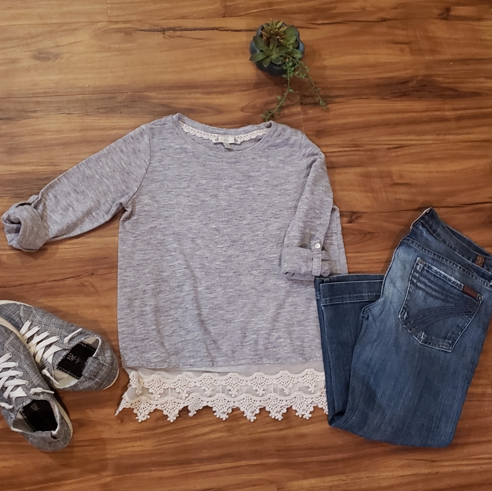 Iris Long Sleeve Shirt w/ Lace